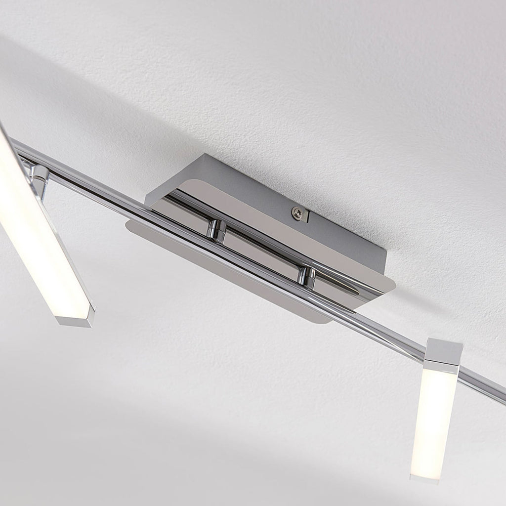LED taklampe Pilou 6-lys dimbar krom 192,5 cm monteringsdetalj