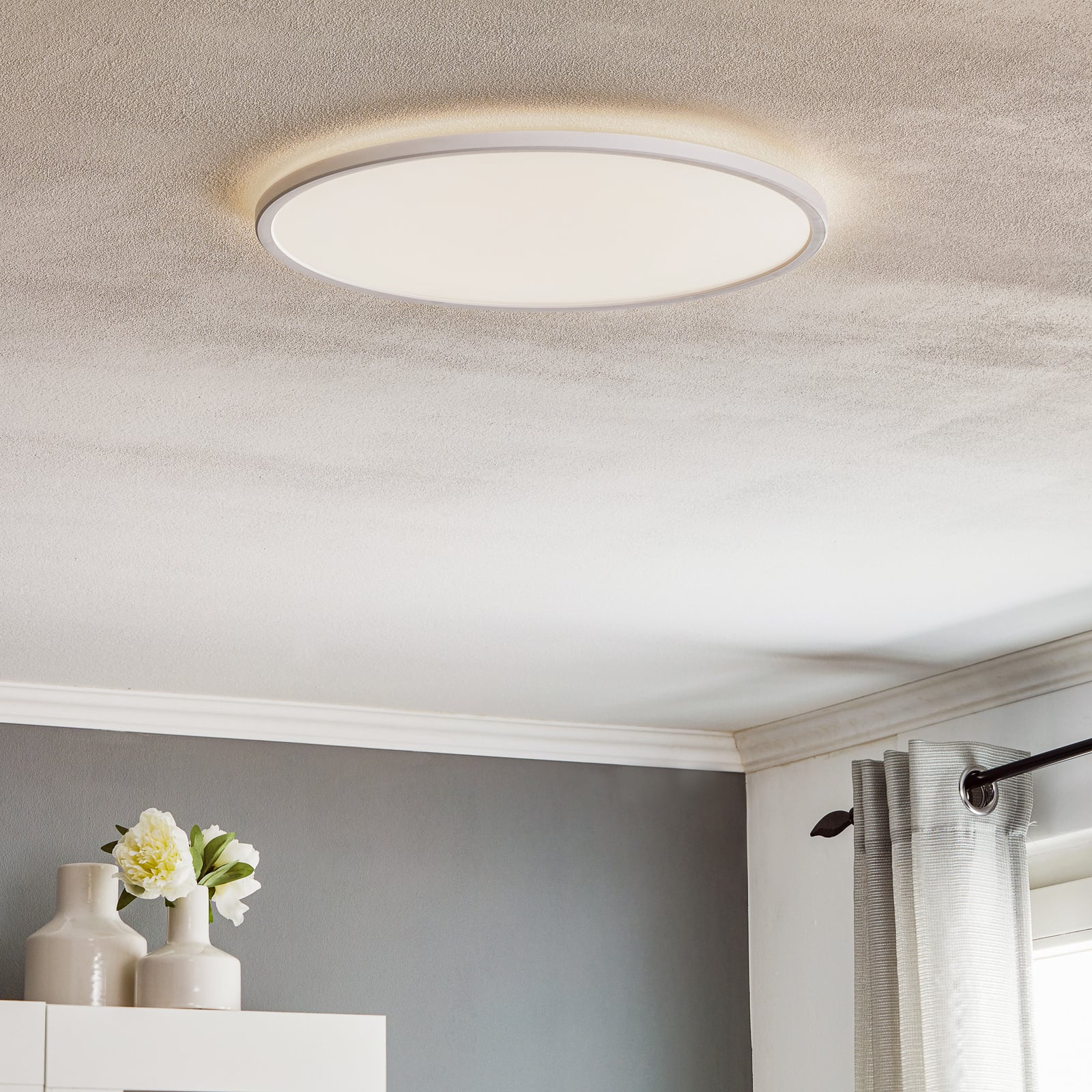 LED taklampe Planura dimbar hvit Ø42 cm bakside