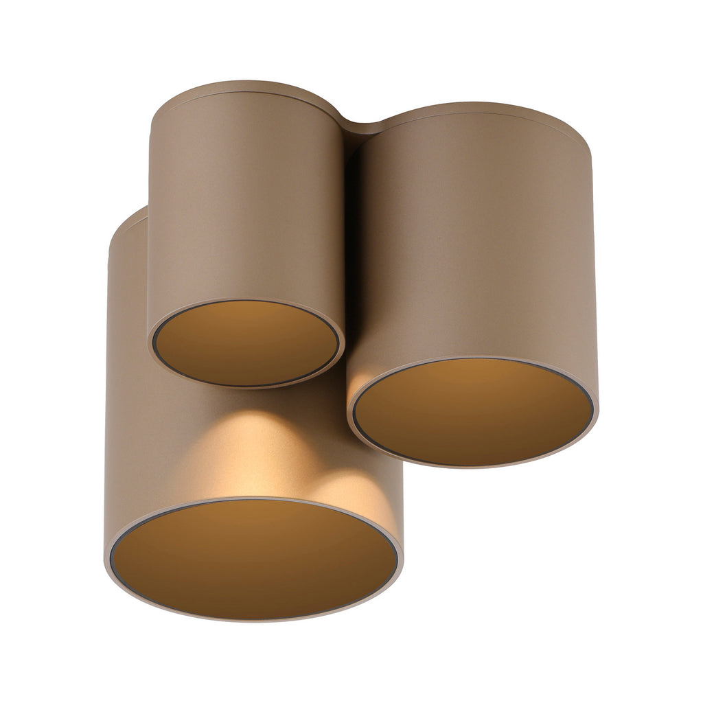 LED taklampe Point 3-lys dimbar bronse IP44 nærbilde lys