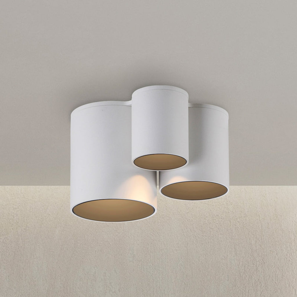 LED taklampe Point 3-lys dimbar hvit IP44 PURE forfra