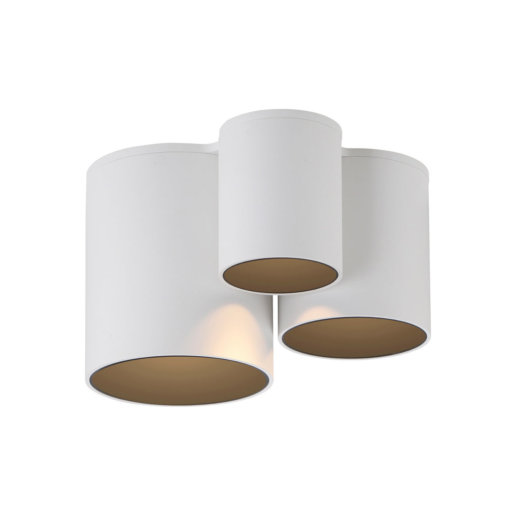 LED taklampe Point 3-lys dimbar hvit IP44 PURE montert i rom
