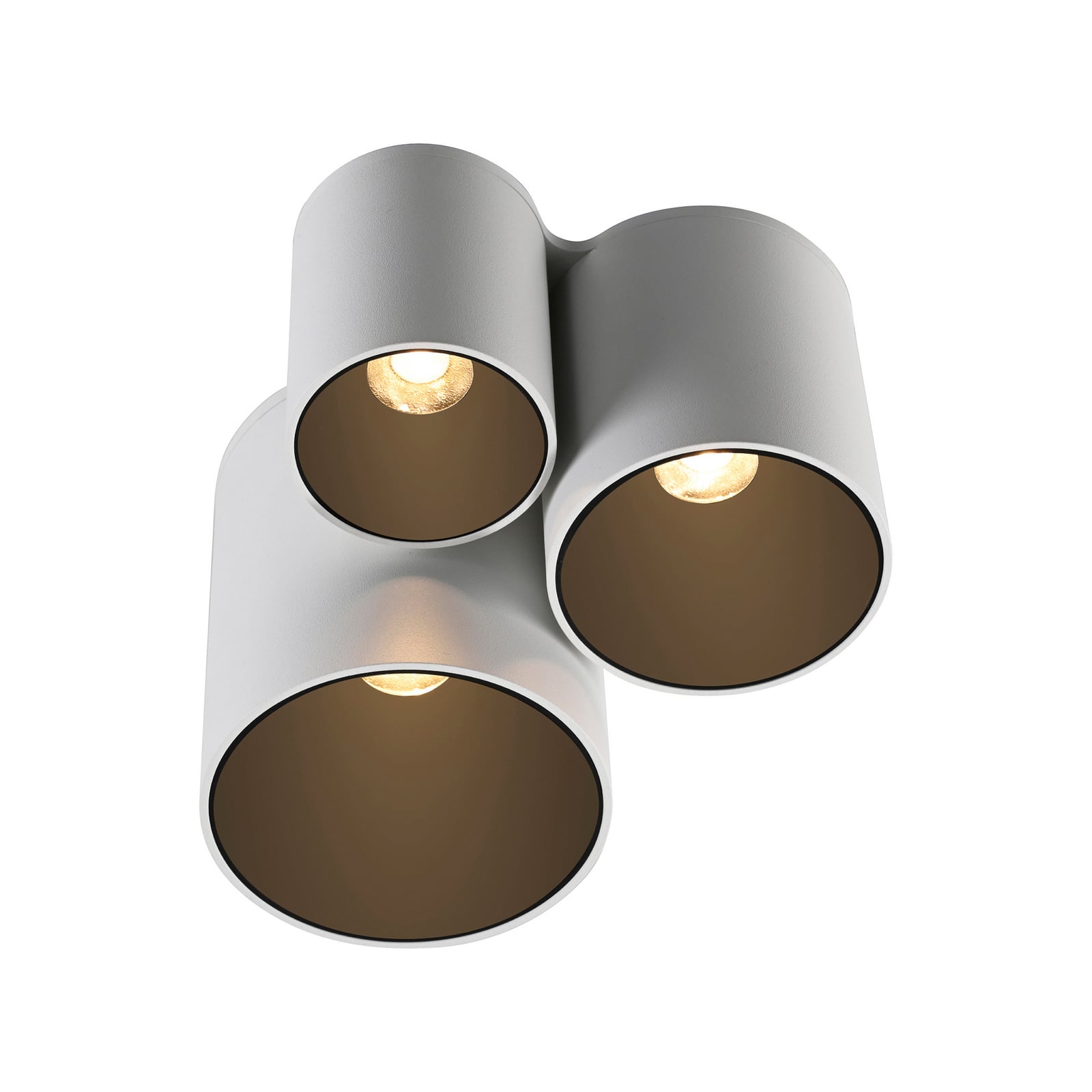 Nærbilde av LED taklampe Point 3-lys dimbar hvit IP44 PURE