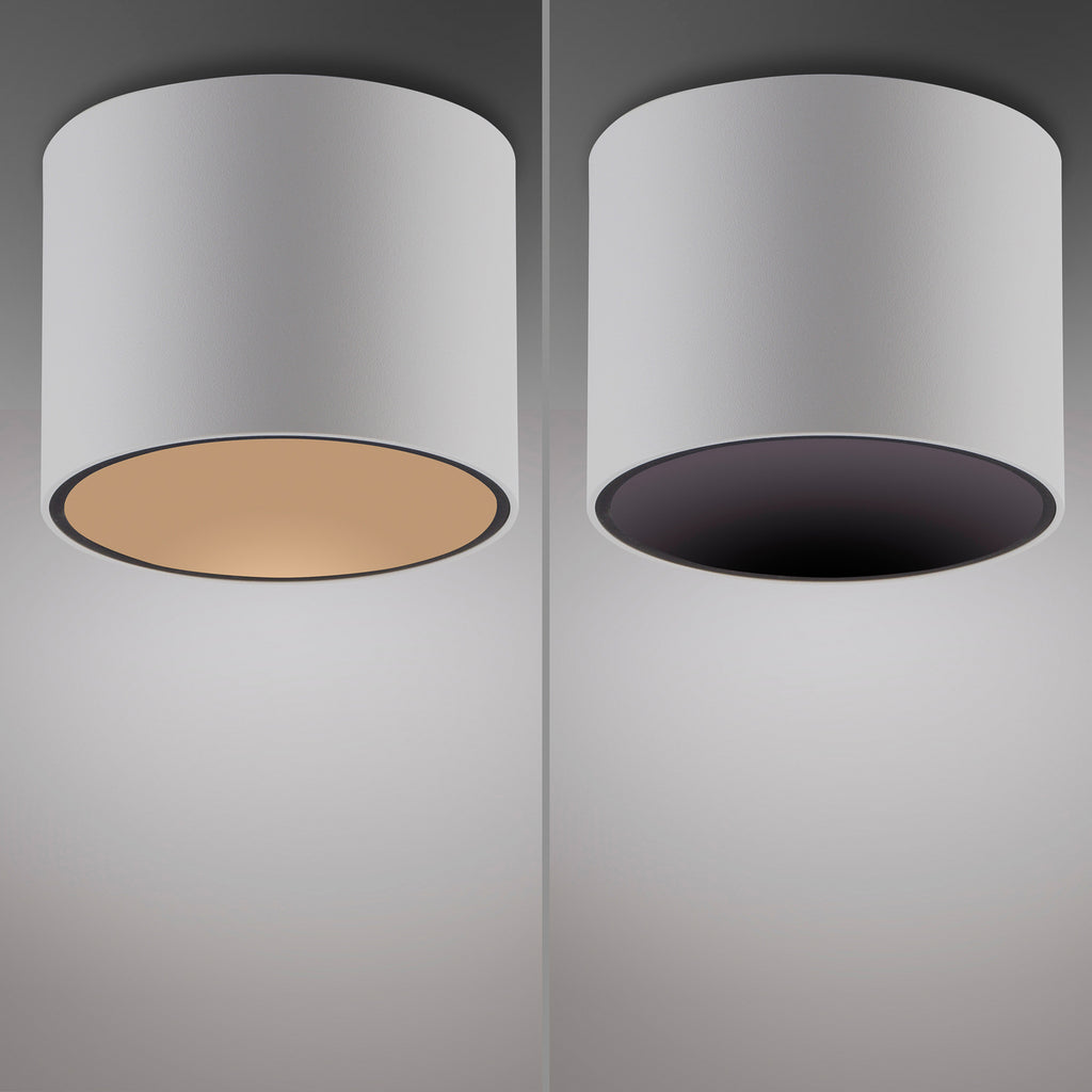 Nærbilde av LED taklampe Point dimbar hvit Ø11 cm IP44 15W PURE