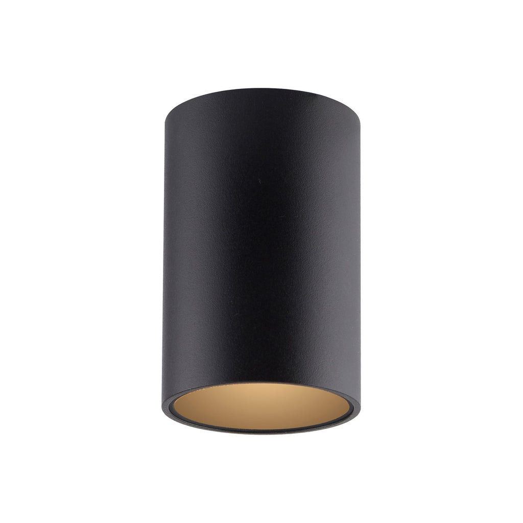LED taklampe Point svart Ø6 cm IP44 dimbar forfra