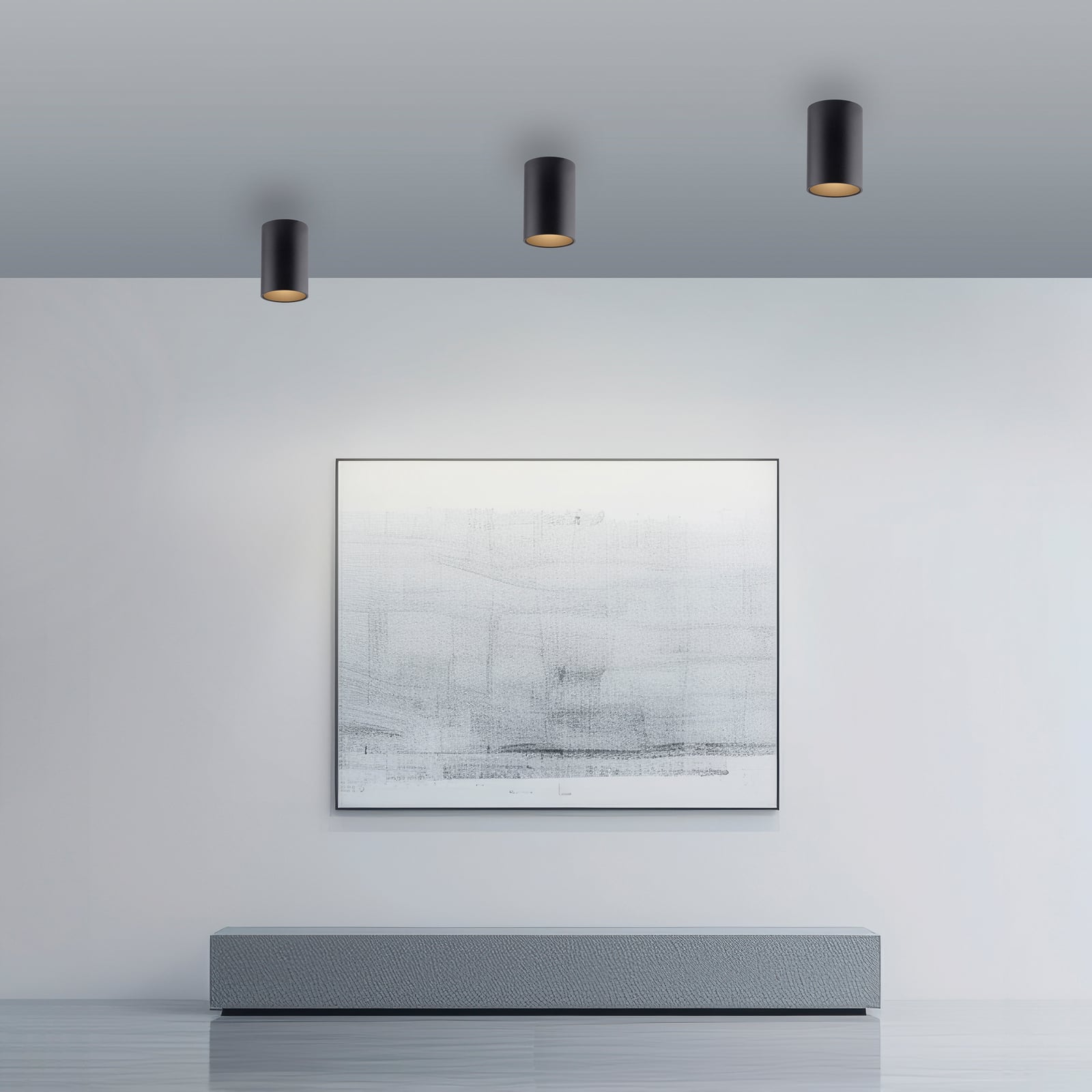 LED taklampe Point svart Ø6 cm IP44 dimbar bakside
