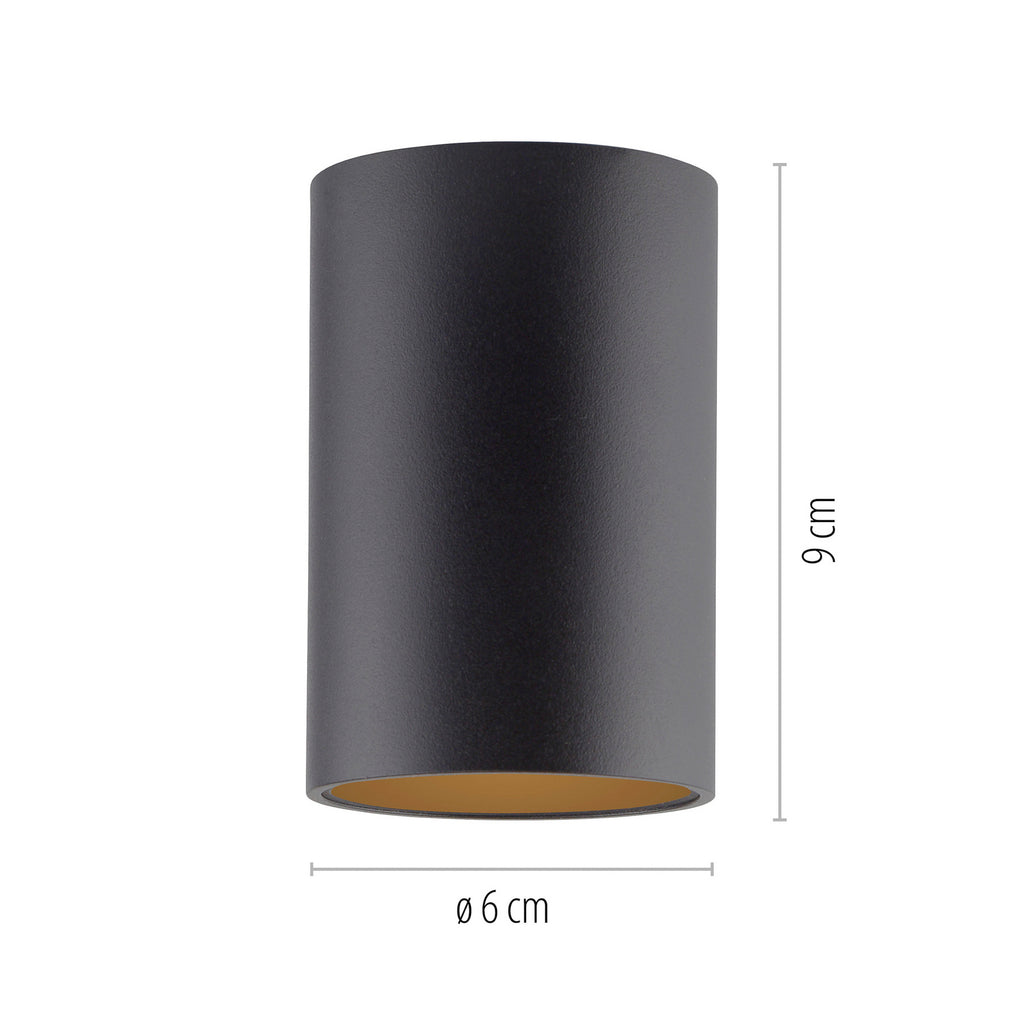 Detalj av LED taklampe Point svart Ø6 cm IP44 dimbar