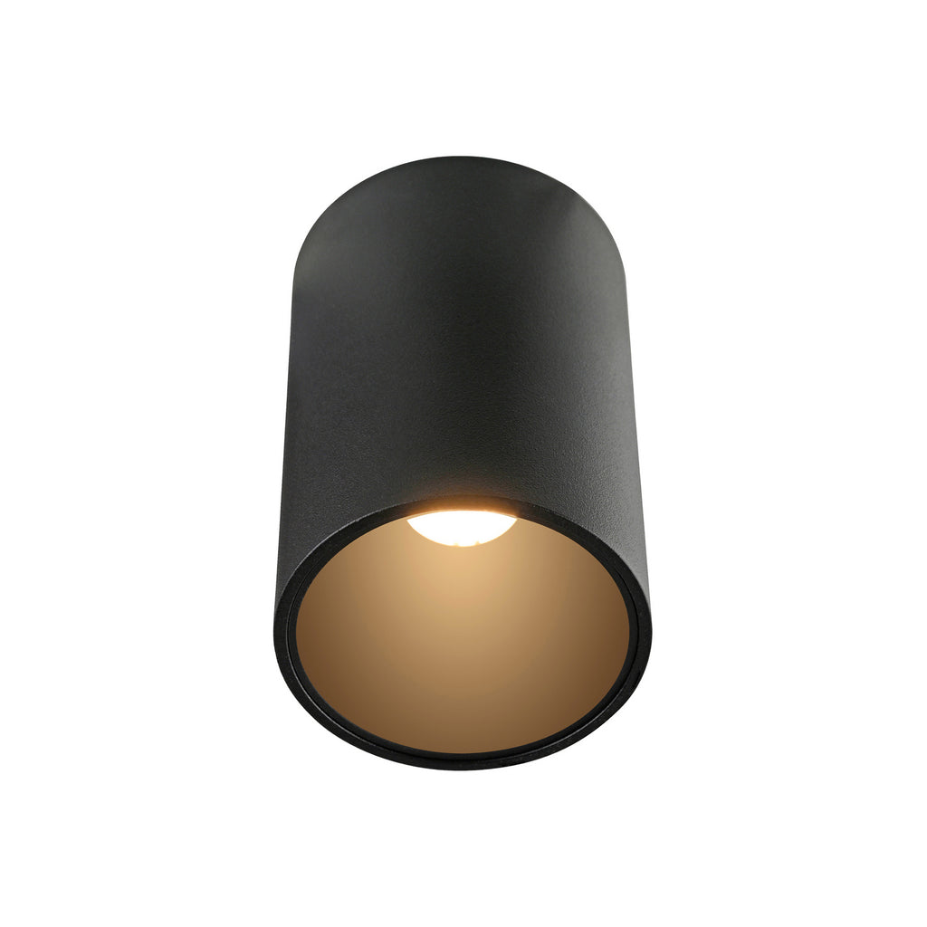 LED taklampe Point svart Ø6 cm IP44 dimbar montert i rom