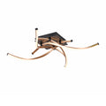 LED taklampe Polina 4-lys dimbar gull 78 cm forfra
