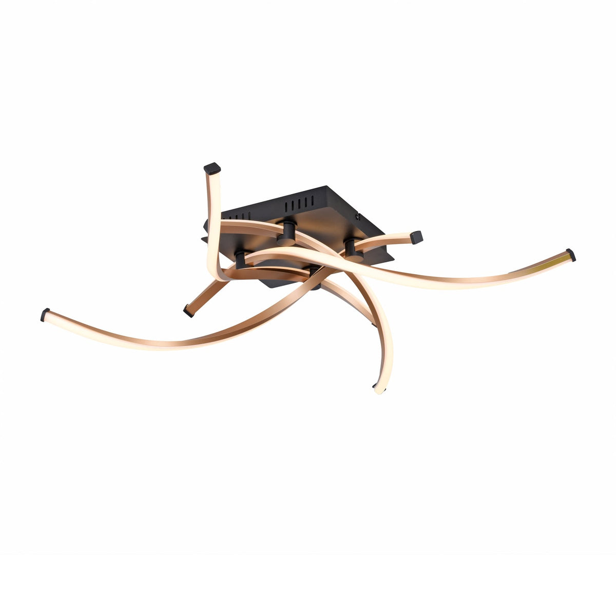 LED taklampe Polina 4-lys dimbar gull 78 cm forfra