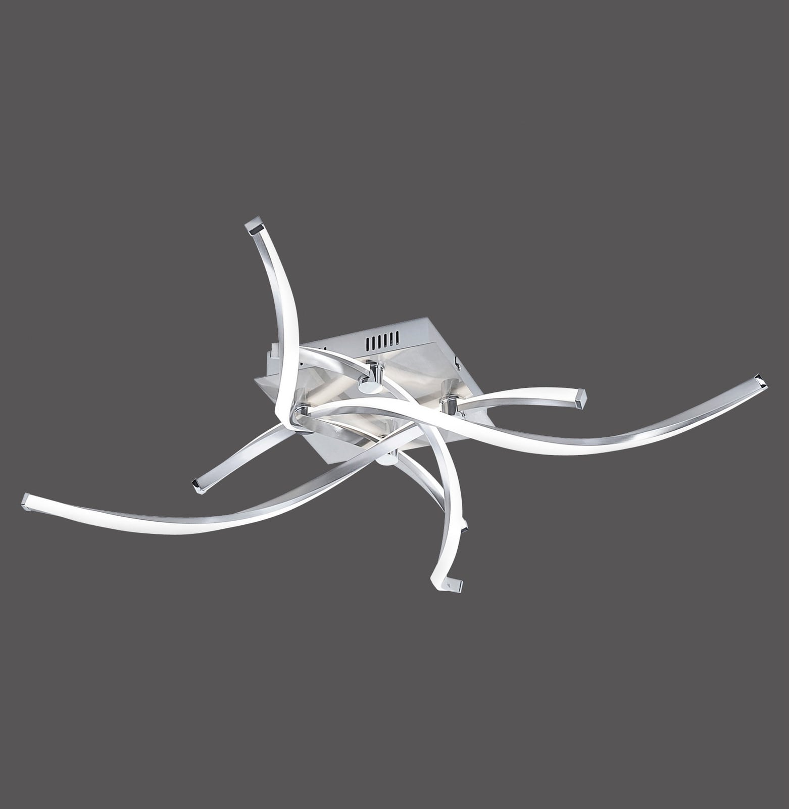 LED taklampe Polina 4-lys dimbar sølv 78 cm detalj av lysarm