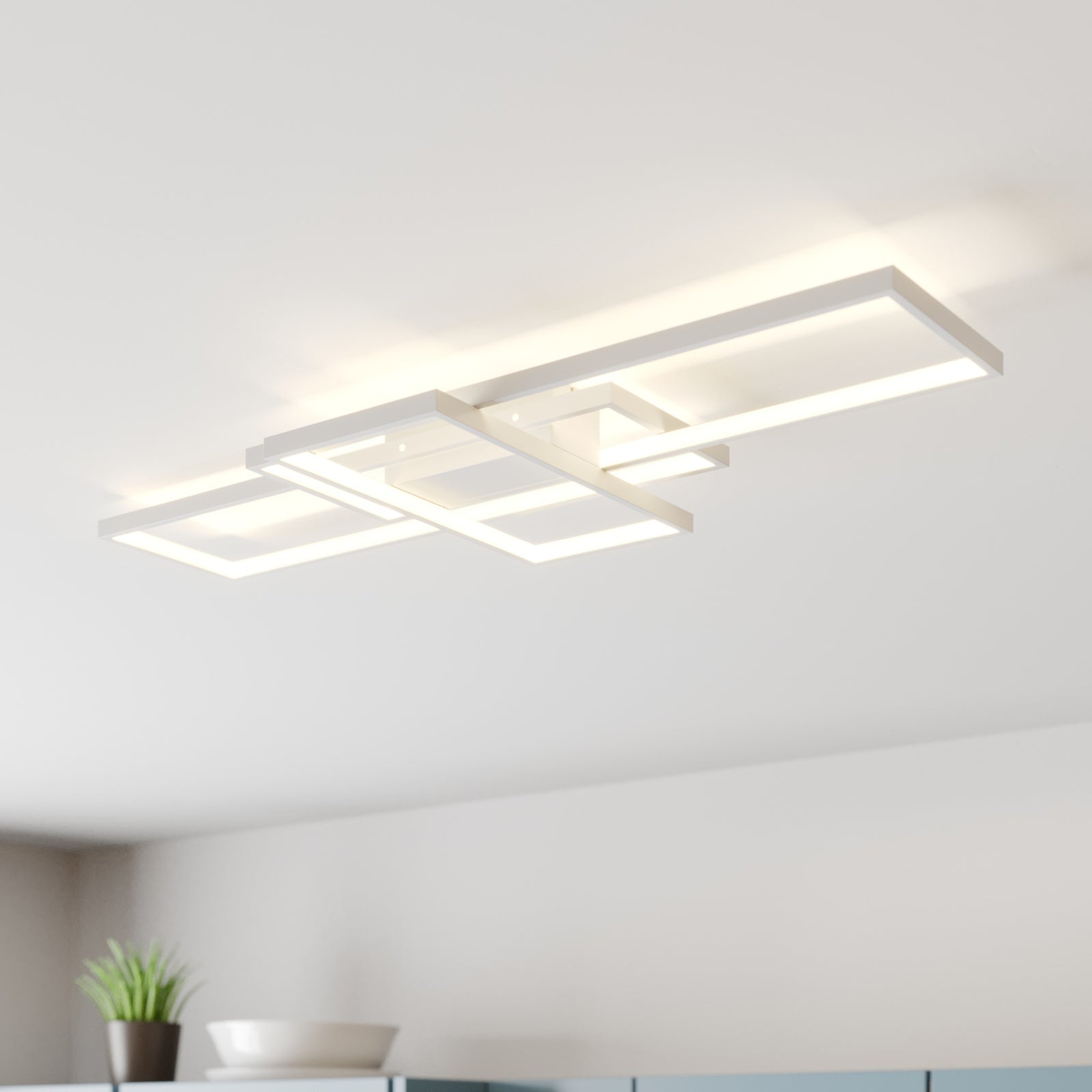 LED taklampe Poppy dimbar hvit aluminium bakside