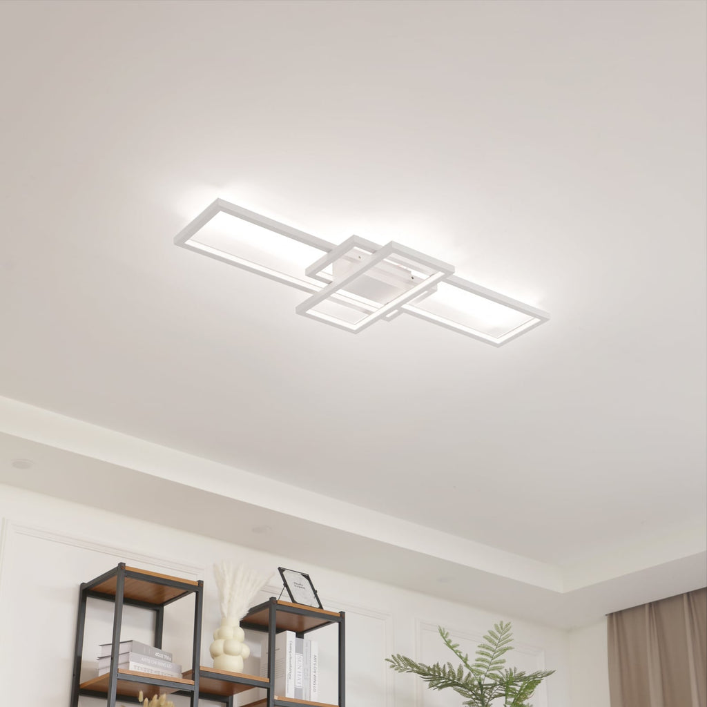 LED taklampe Poppy dimbar hvit aluminium front