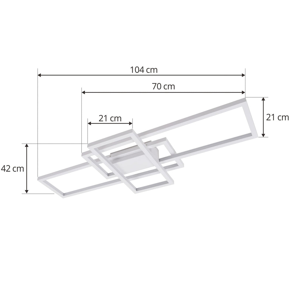 LED taklampe Poppy dimbar hvit aluminium nærbilde ramme