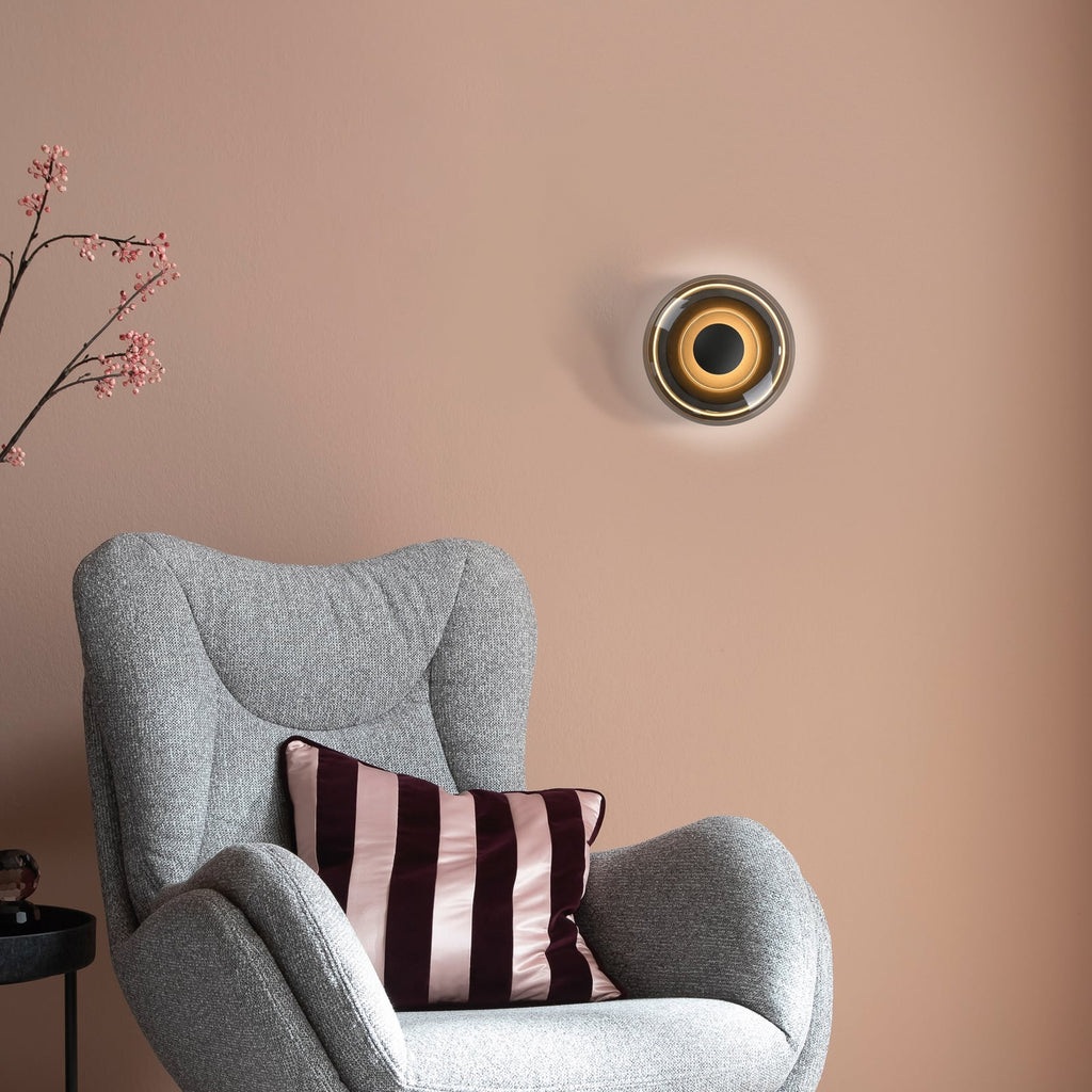 LED taklampe Posh røykglass montert i tak