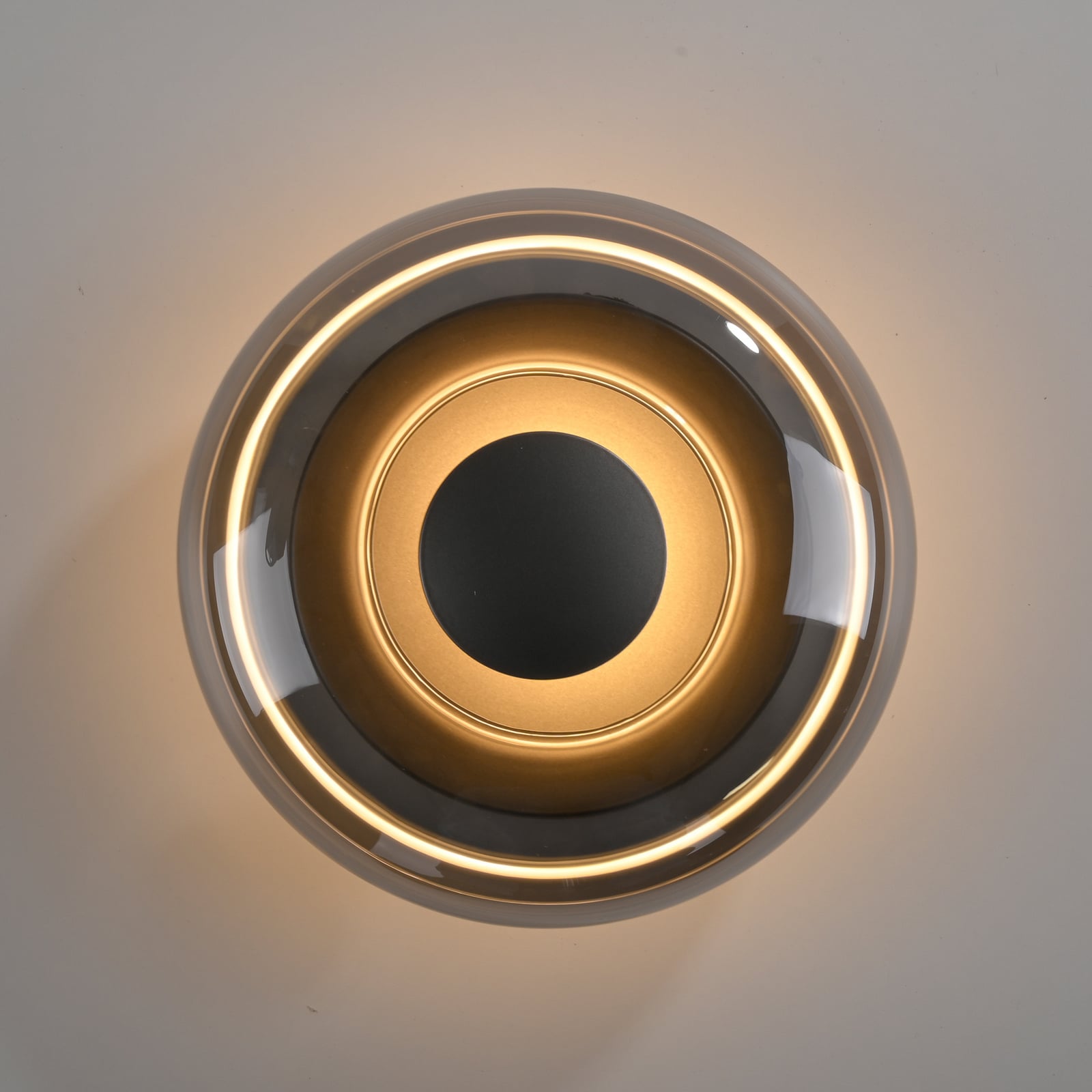 LED taklampe Posh røykglass dimbar Ø22 cm 3000K - Schöner Wohnen