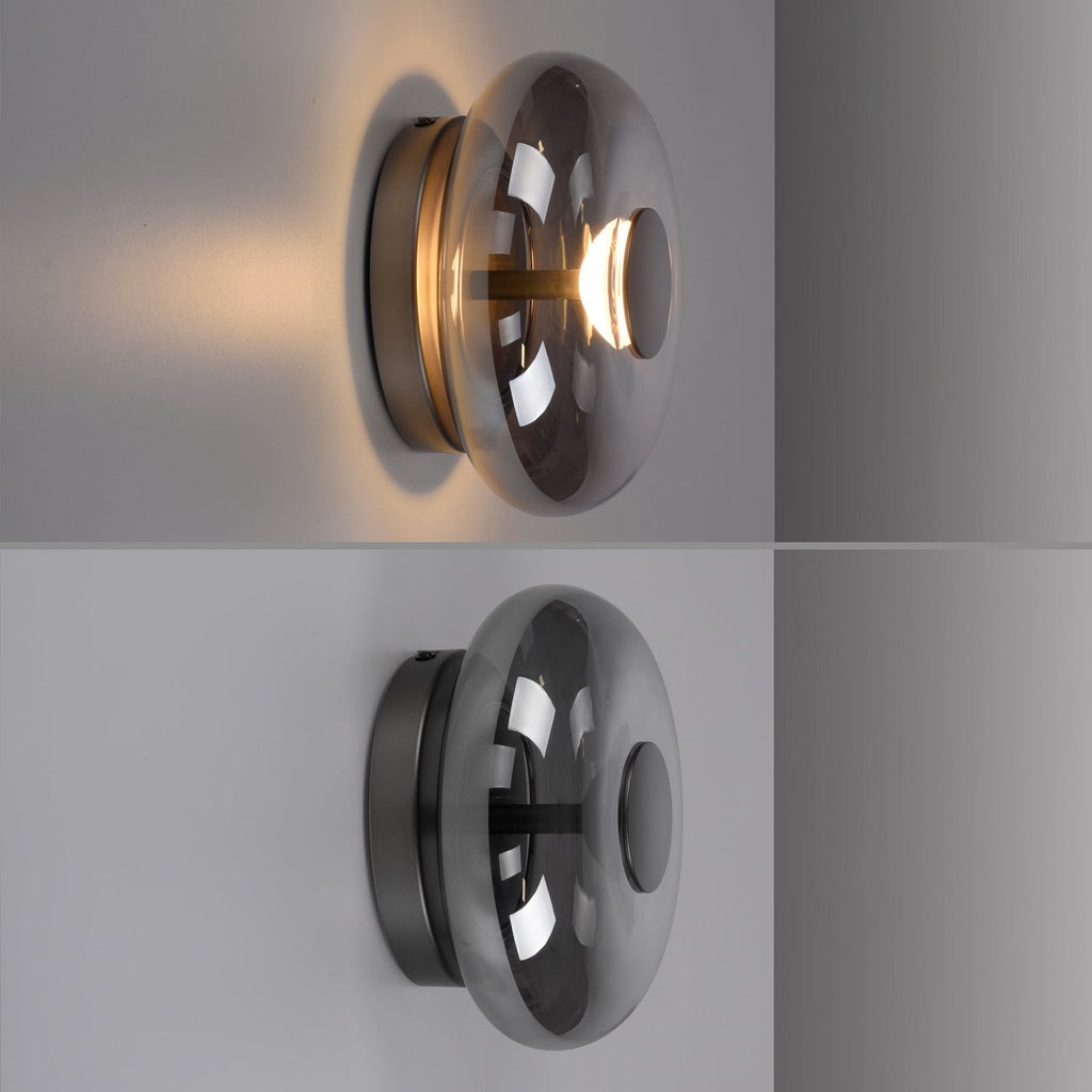 LED taklampe Posh røykglass dimbar Ø22 cm 3000K - Schöner Wohnen