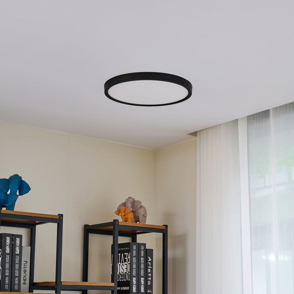Bakside av LED taklampe Pravin svart plast