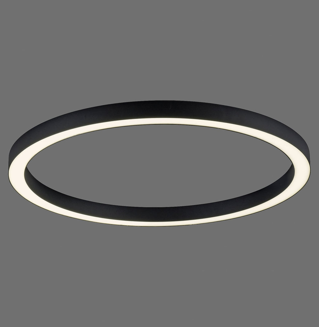 Detalj av overflate på LED taklampe PURE Lines Round CCT dimbar Ø70 cm antrasitt