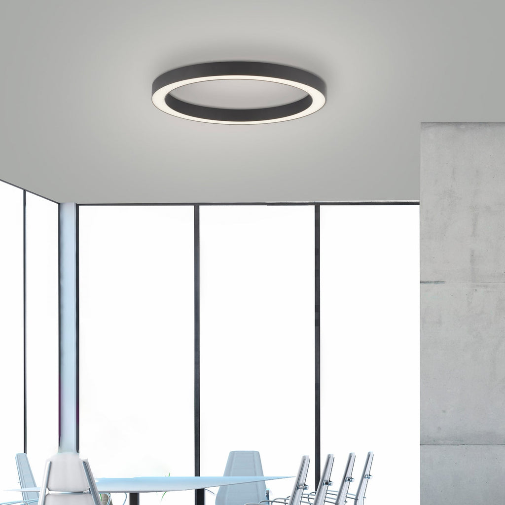 LED taklampe PURE Lines Round dimbar CCT Ø50 cm antrasitt bakside