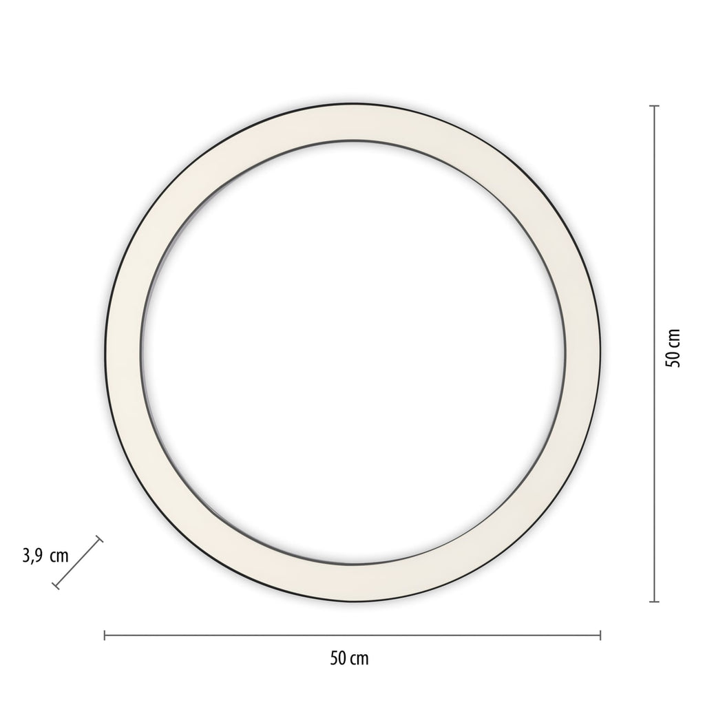Detalj av LED taklampe PURE Lines Round dimbar CCT Ø50 cm antrasitt