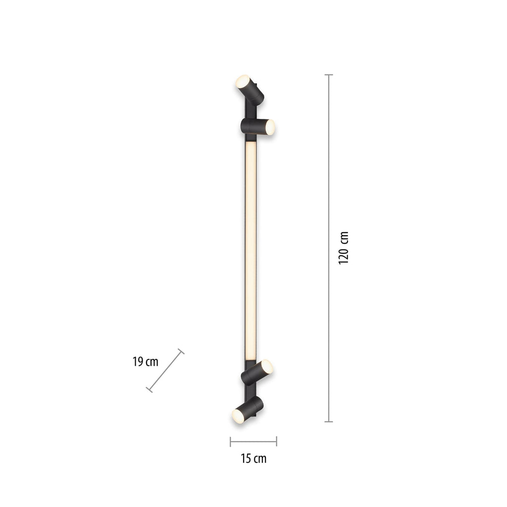 LED taklampe PURE Lines Spot 120 cm dimbar med fjernkontroll detalj