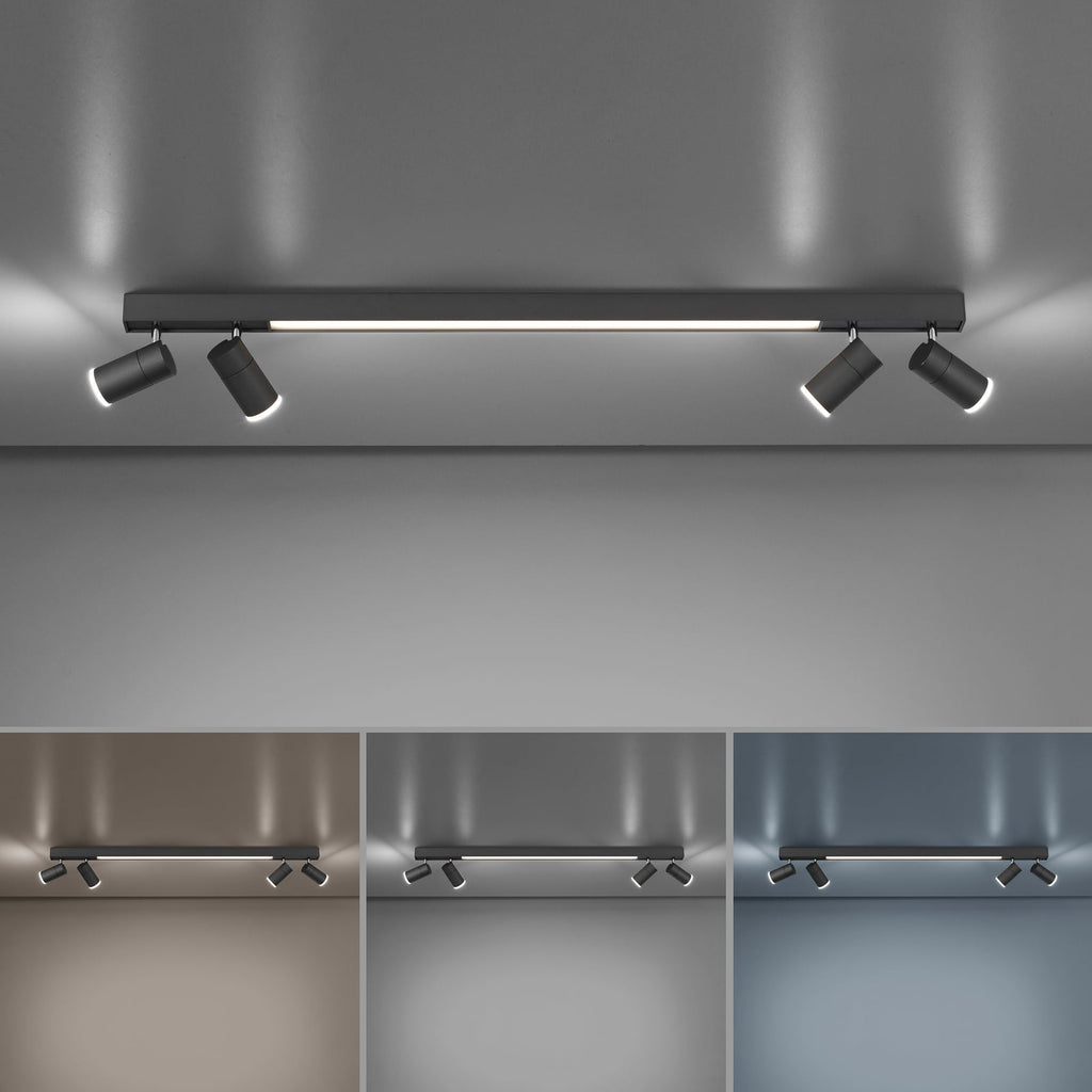 LED taklampe PURE Lines Spot 120 cm dimbar med fjernkontroll nærbilde av spot
