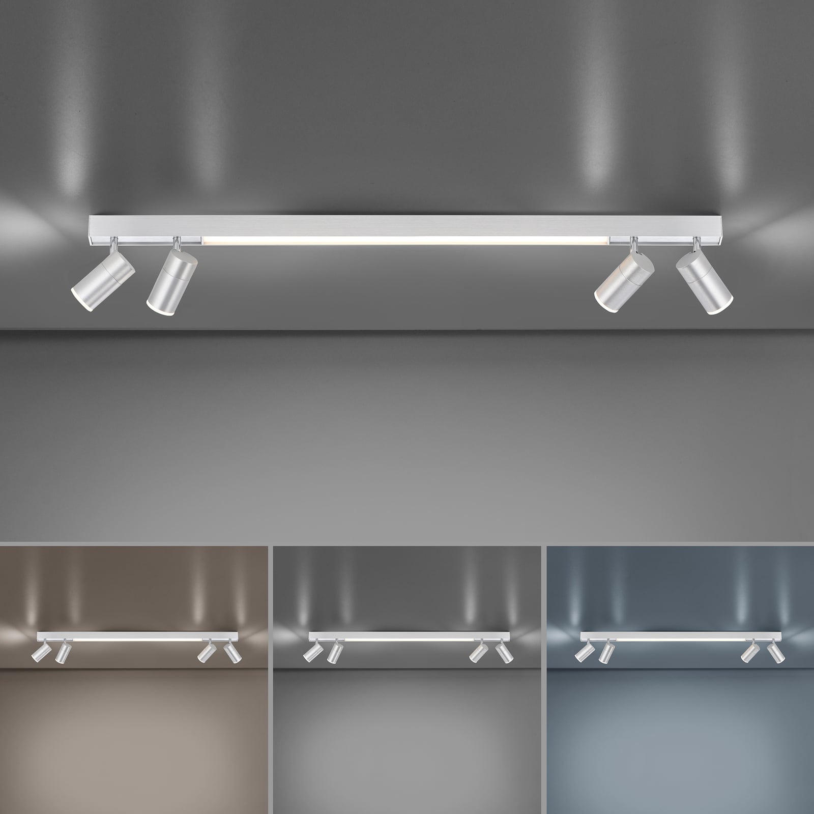 LED taklampe PURE Lines Spot dimbar 120 cm bakside