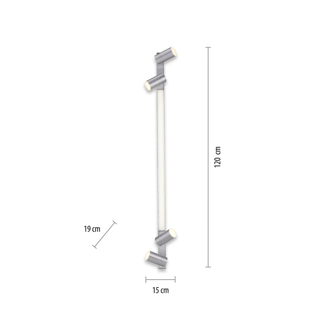 LED taklampe PURE Lines Spot dimbar 120 cm montert i rom