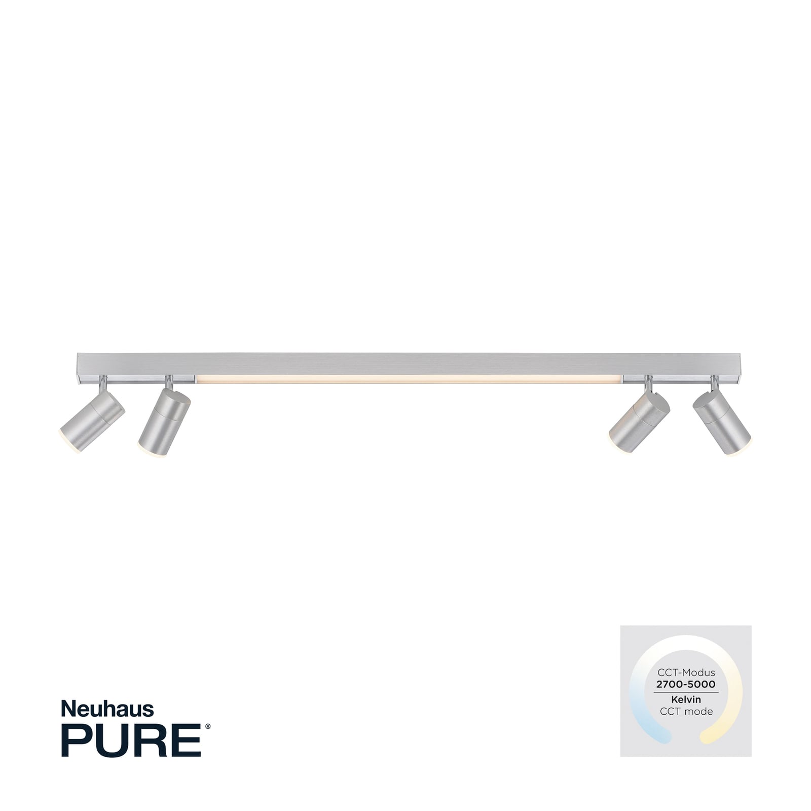 LED taklampe PURE Lines Spot dimbar 120 cm oversikt