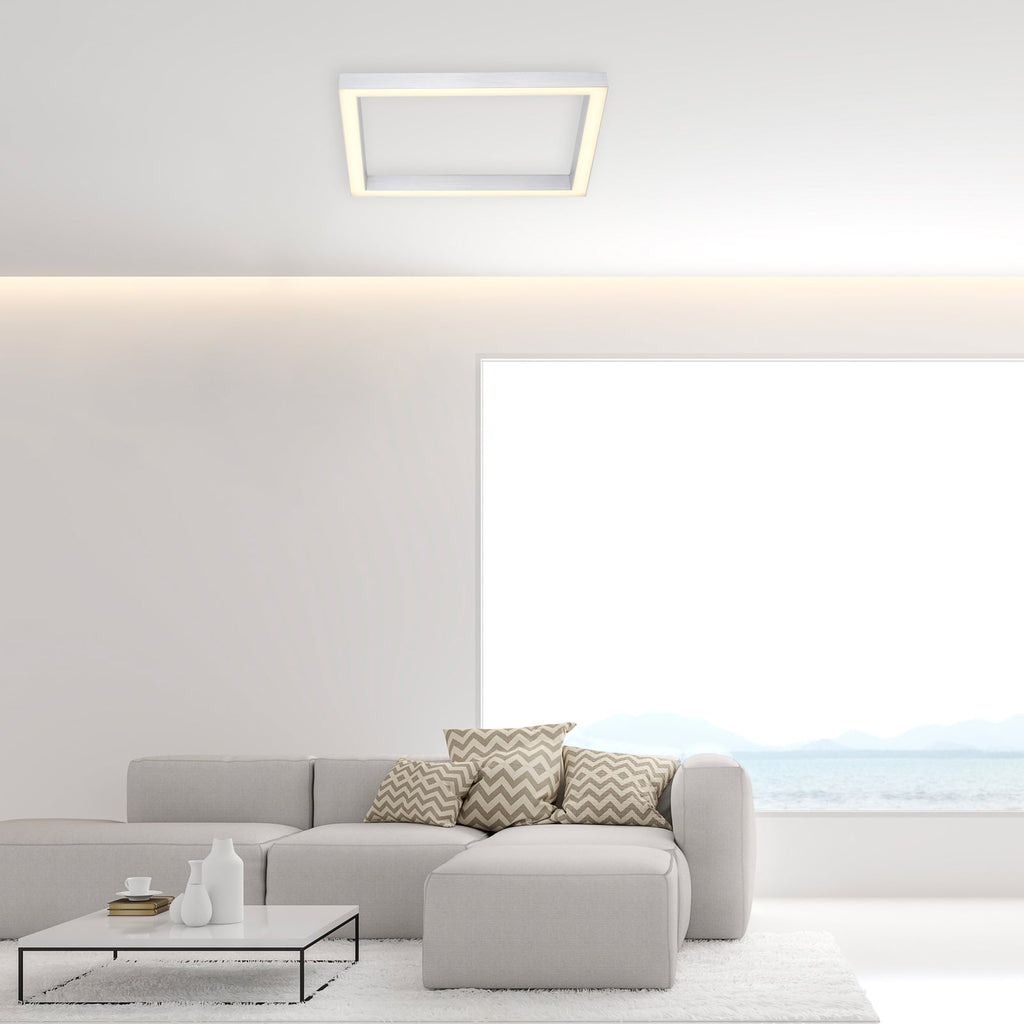 Bakside av LED taklampe PURE Lines Square CCT dimbar 55 cm