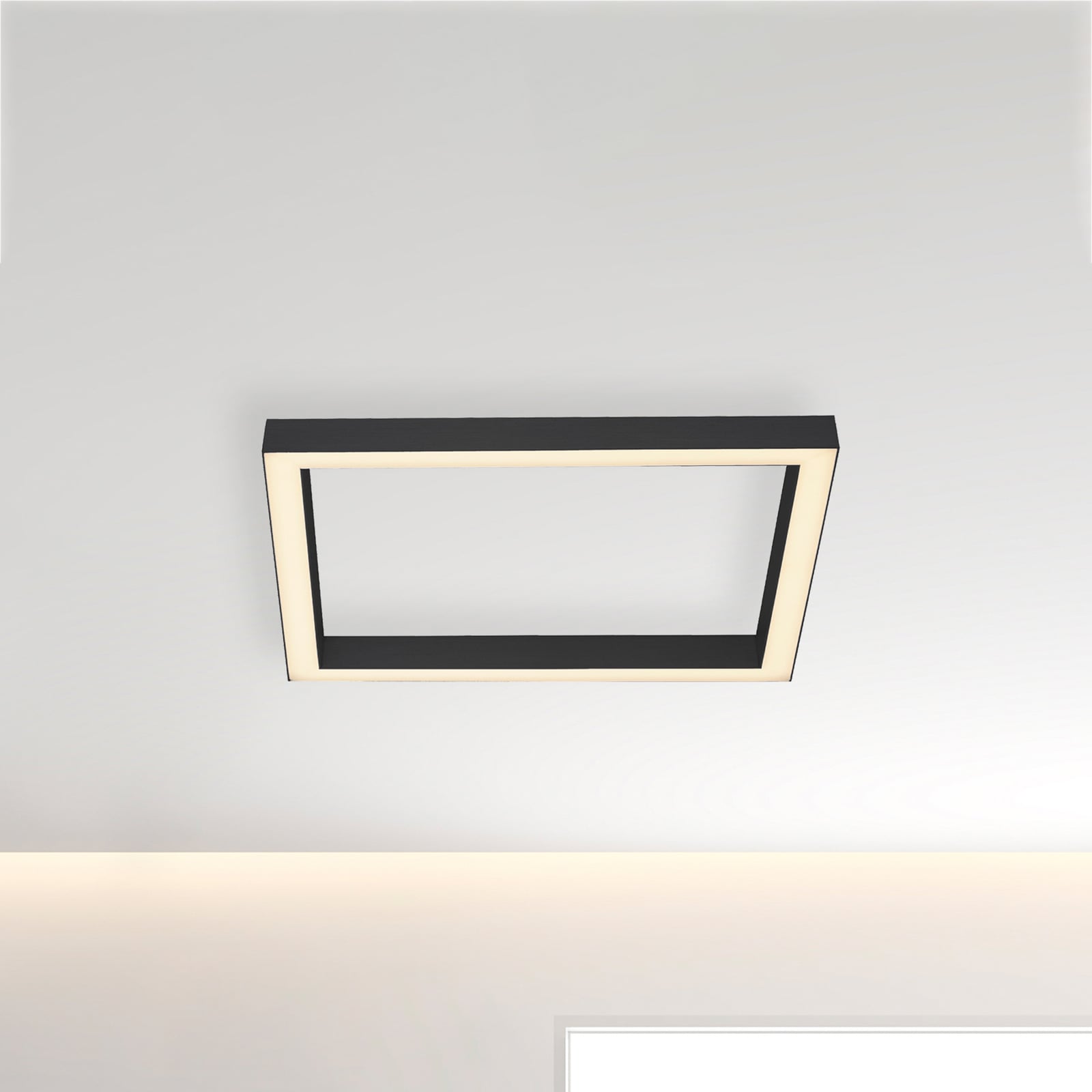 LED taklampe PURE Lines Square grafitt 55x55 cm forfra