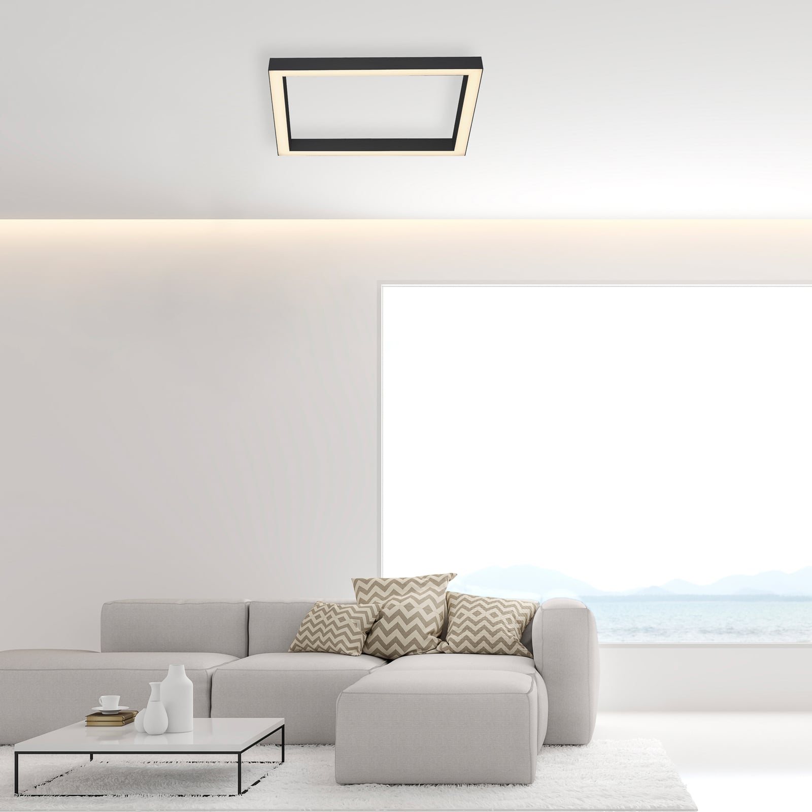 LED taklampe PURE Lines Square grafitt 55x55 cm bakside