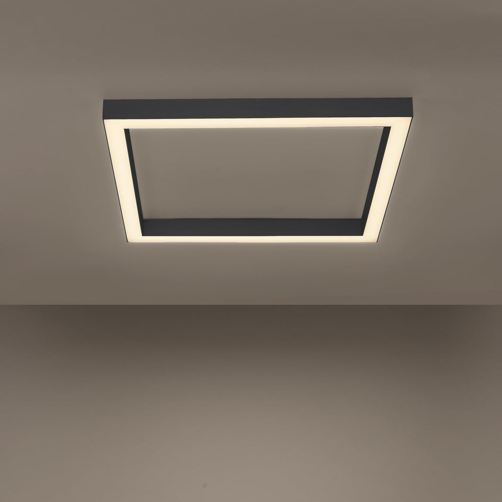 LED taklampe PURE Lines Square grafitt 55x55 cm nærbilde