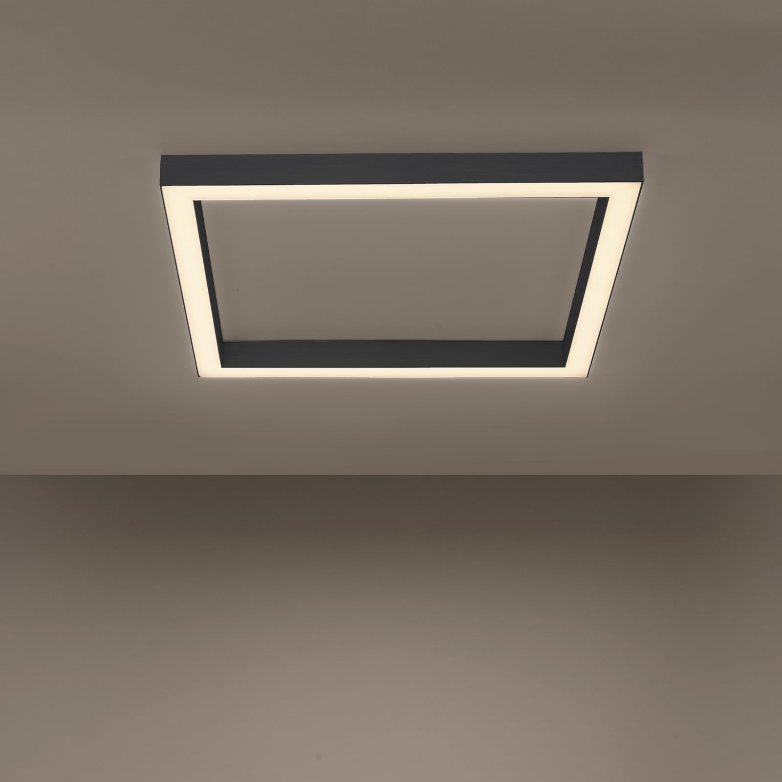 LED taklampe PURE Lines Square grafitt 55x55 cm nærbilde