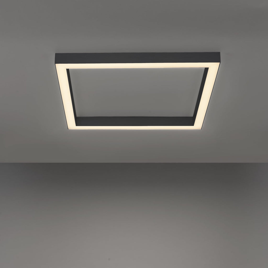 LED taklampe PURE Lines Square grafitt 55x55 cm fjernkontroll