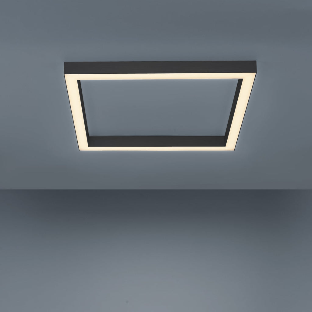 LED taklampe PURE Lines Square grafitt 55x55 cm sideprofil