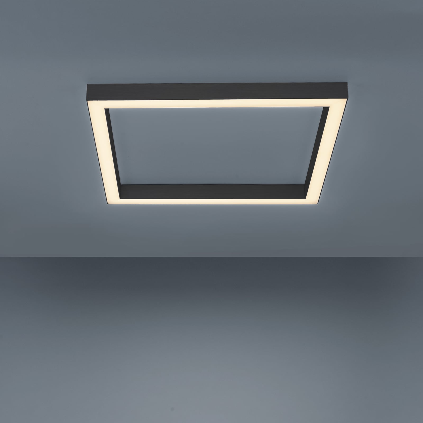 LED taklampe PURE Lines Square grafitt 55x55 cm sideprofil