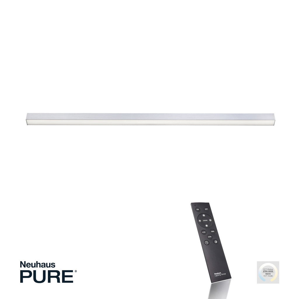 LED taklampe PURE Lines Straight 110 cm aluminium og plast