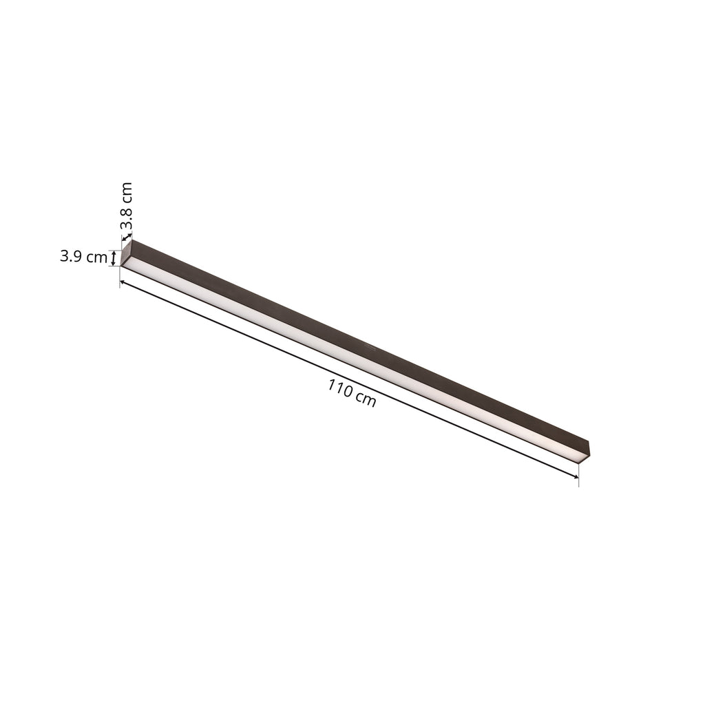 LED taklampe PURE Lines Straight grafitt designdetalj