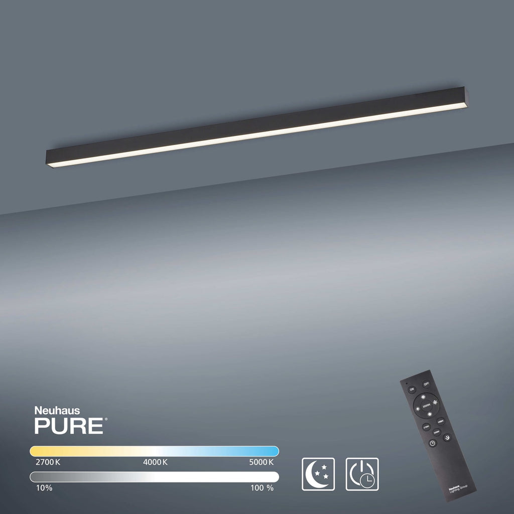 LED taklampe PURE Lines Straight grafitt lysmodus