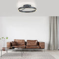 LED taklampe PURE Loop CCT dimbar Ø60 cm grå forfra