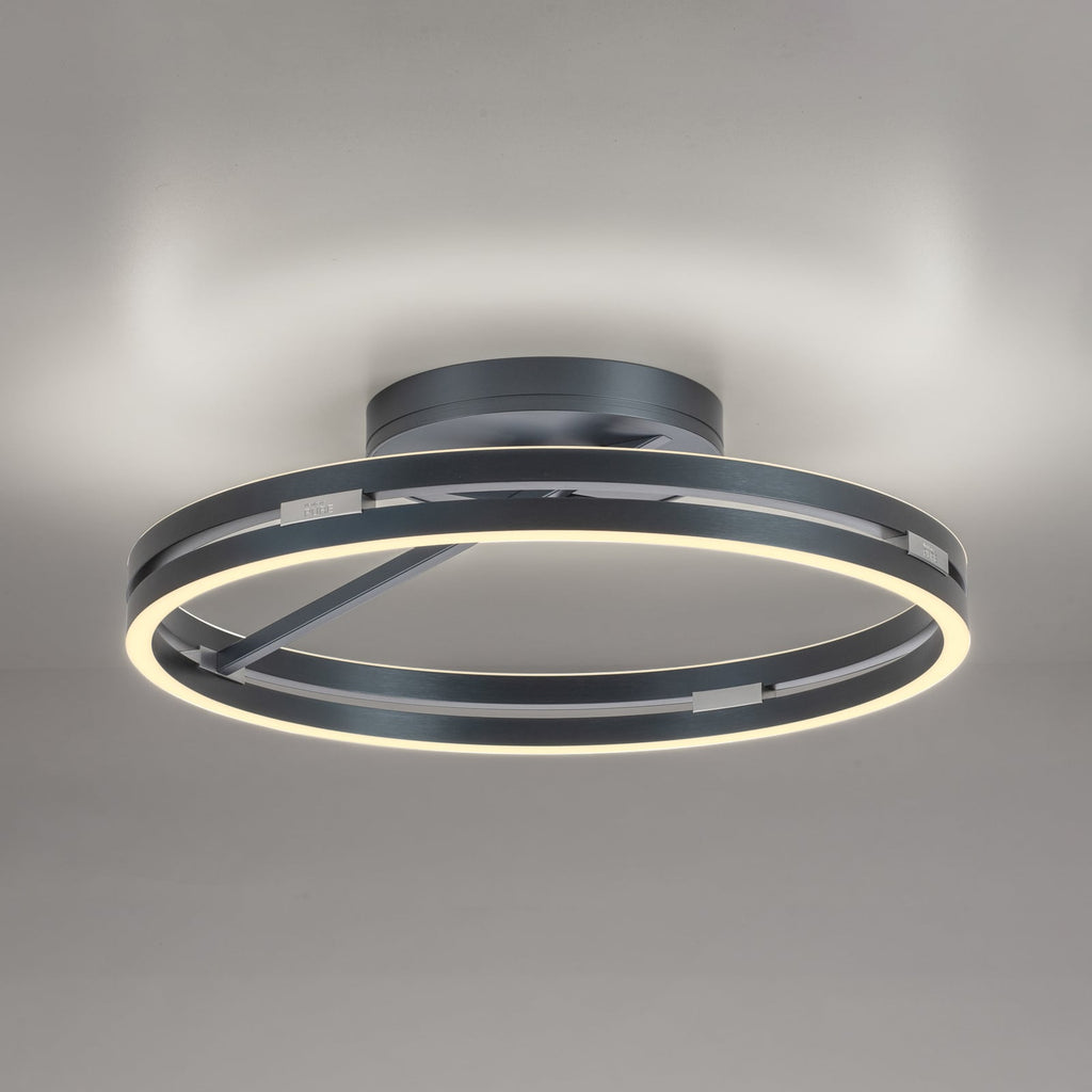 LED taklampe PURE Loop CCT dimbar Ø60 cm grå bakside
