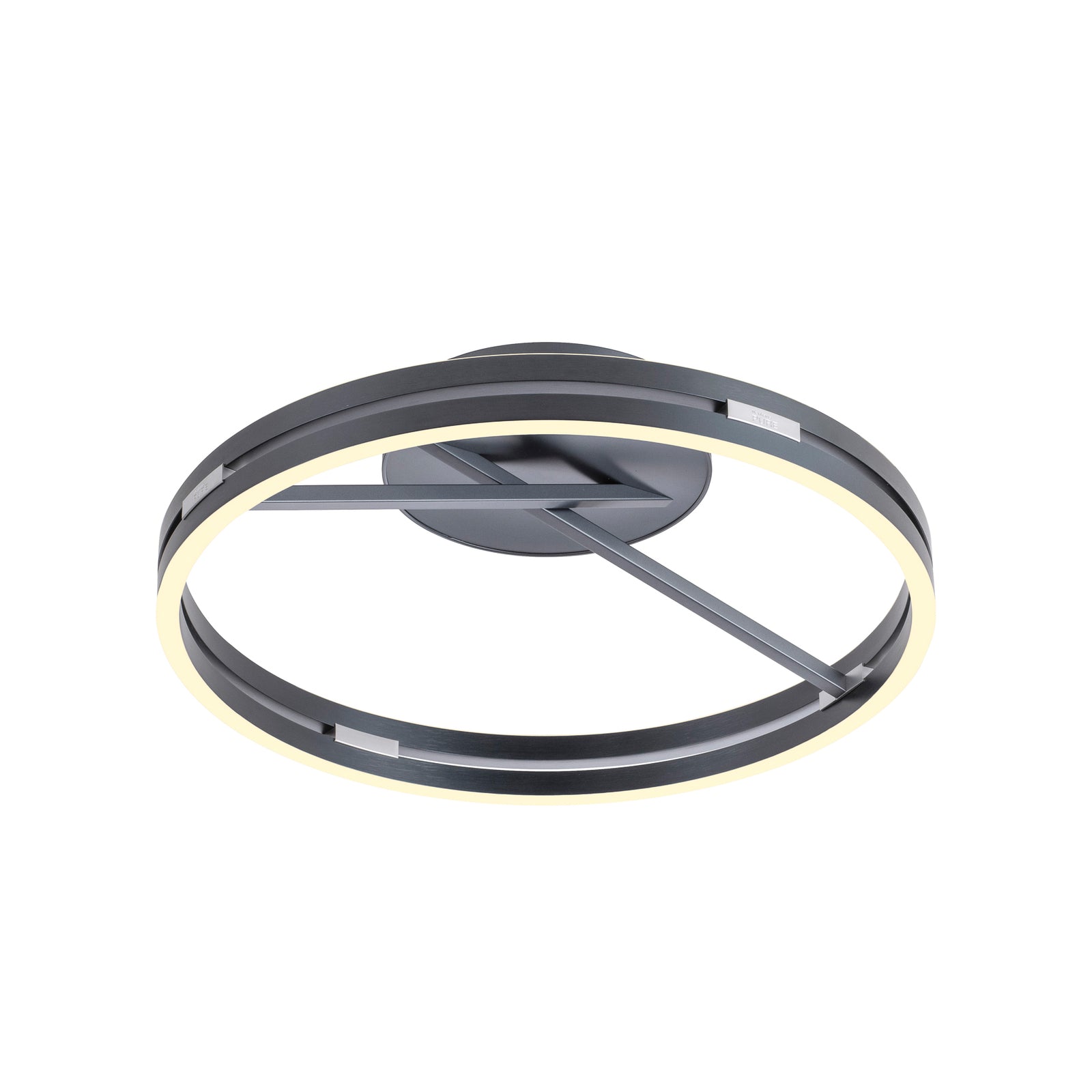 Nærbilde av LED taklampe PURE Loop CCT dimbar Ø60 cm grå
