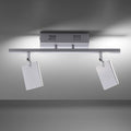 LED-taklampe PURE Mira 2-lys CCT dimbar aluminium forfra