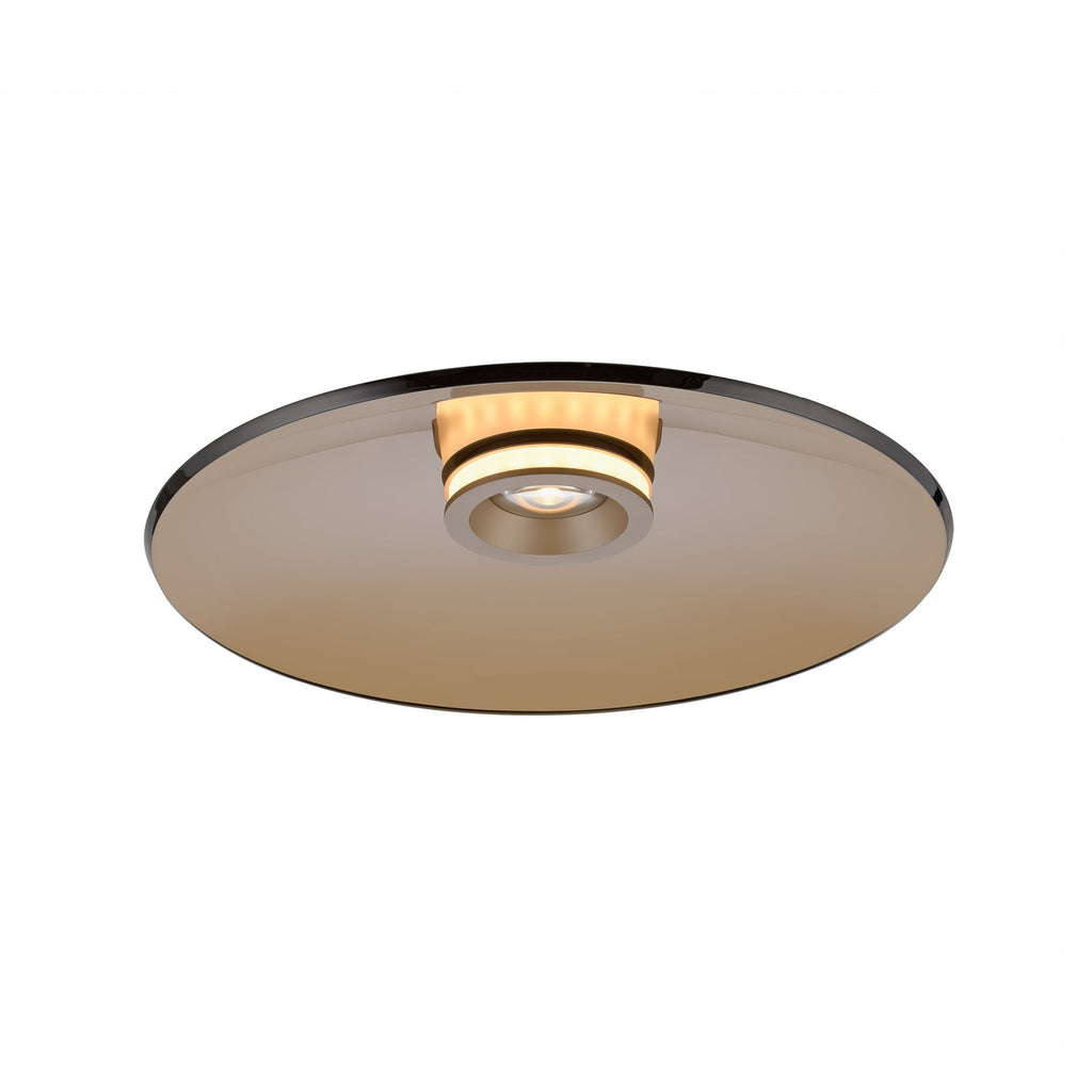 Detalj av LED taklampe PURE Moon dimbar bronse amberglass Ø50 cm