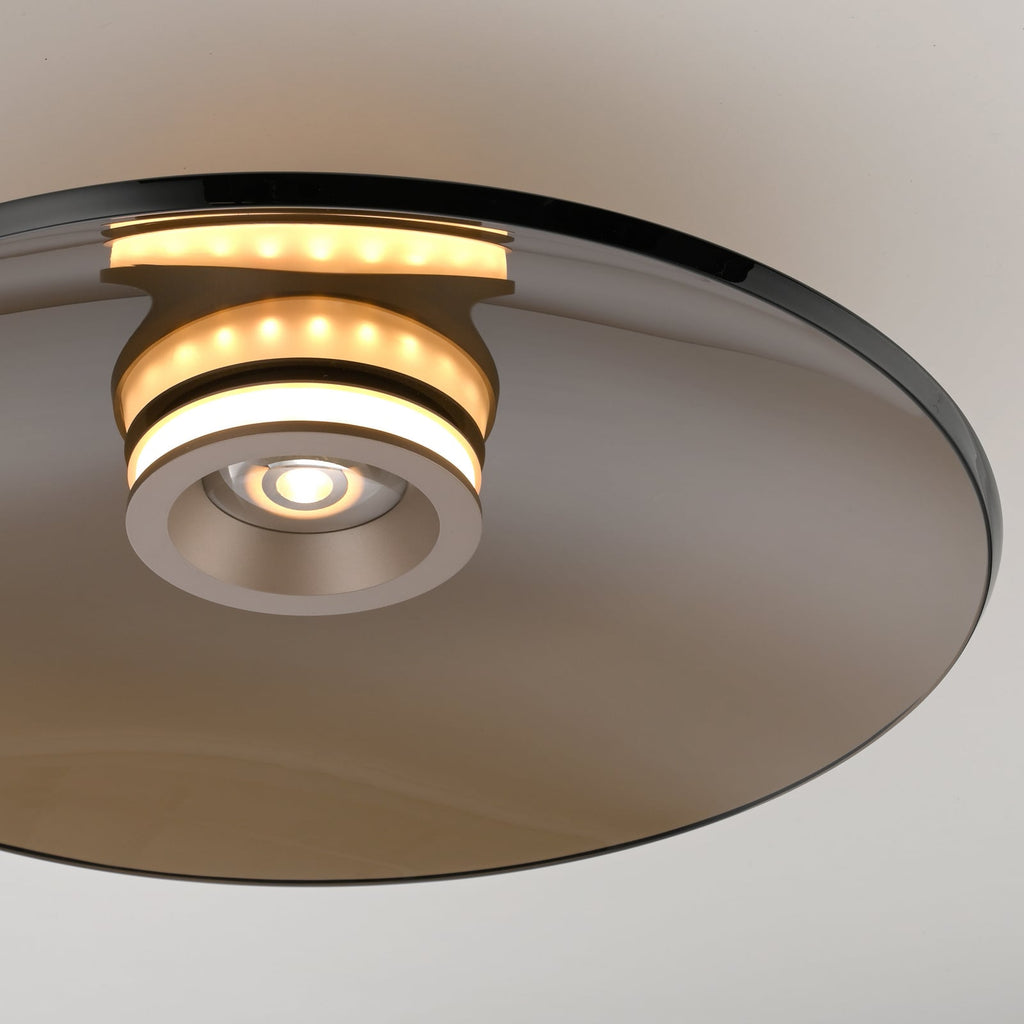 LED taklampe PURE Moon dimbar bronse amberglass Ø50 cm - PURE