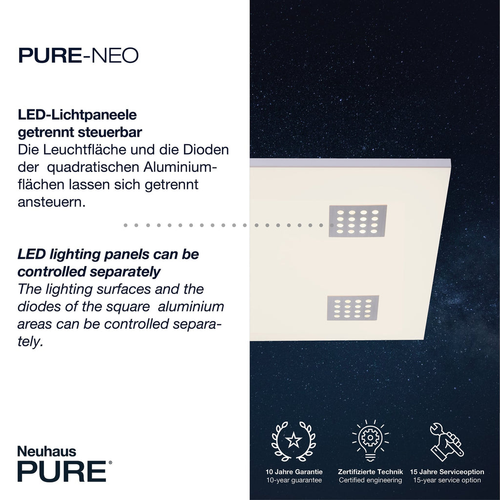 LED taklampe Pure Neo dimbar CCT fjernkontroll integrert LED