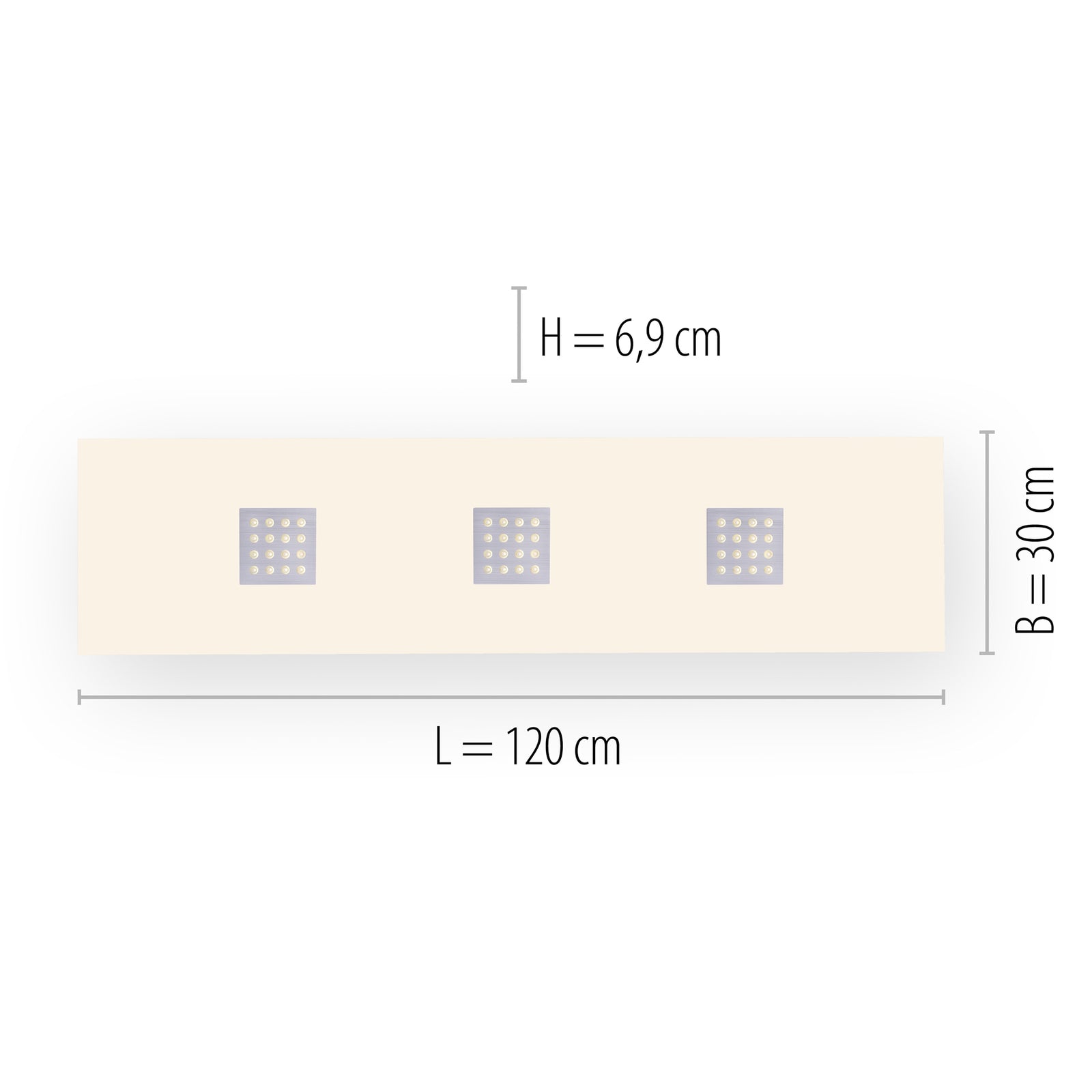 Montert LED taklampe Pure Neo CCT dimbar 120x30 cm 46W i rom