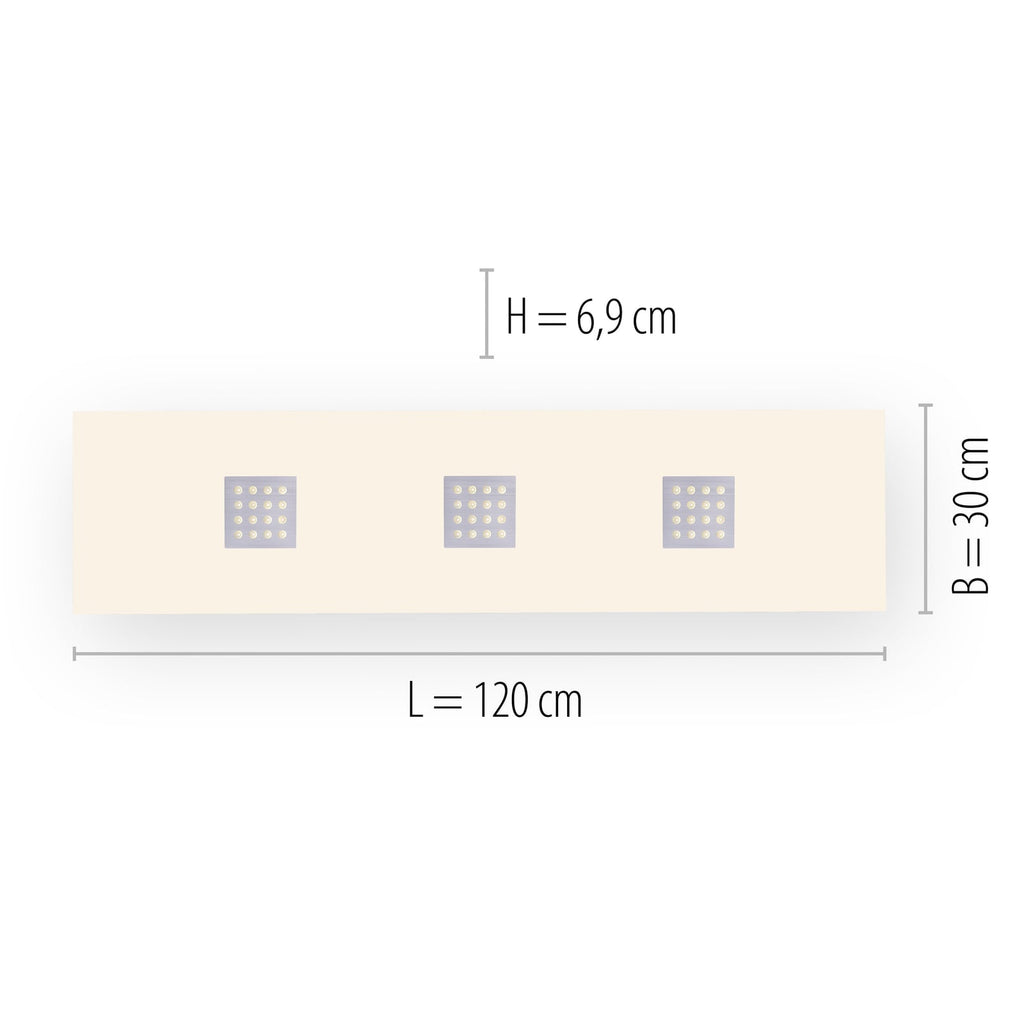 Montert LED taklampe Pure Neo CCT dimbar 120x30 cm 46W i rom