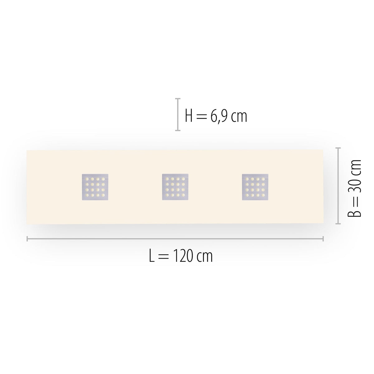 Montert LED taklampe Pure Neo CCT dimbar 120x30 cm 46W i rom